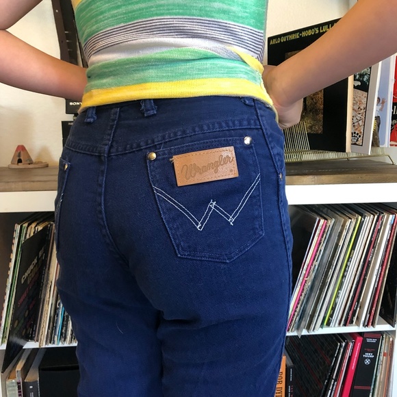 1960's Girl's Wrangler Blue Jeans - Picture 3 of 7